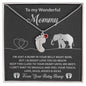 To My Wonderful Mommy I May be Just a Bump But I Love You So Much Engraved Name Baby Feet Necklace with Birthstone - Mallard Moon Gift Shop