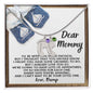 Dear Mommy I Already Love You Pregnancy Engraved Name Baby Feet Charm Necklace with Birthstone Gift for New Mom - Mallard Moon Gift Shop