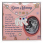 Dear Mommy I Am On My Way Baby Feet Engraved Name Charm Pendant Necklace with Birthstone - Mallard Moon Gift Shop