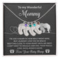 To My Wonderful Mommy I May be Just a Bump But I Love You So Much Engraved Name Baby Feet Necklace with Birthstone - Mallard Moon Gift Shop
