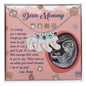 Dear Mommy I Am On My Way Baby Feet Engraved Name Charm Pendant Necklace with Birthstone - Mallard Moon Gift Shop