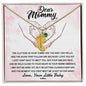 Dear Mommy I Can't Wait to Meet You Pregnancy Gift Engraved Name Baby Feet Pendant Necklace with Birthstone - Mallard Moon Gift Shop