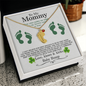 To My Mommy from Baby Bump - Personalized Baby Feet Necklace – Custom Name & Birthstone Pendant St. Patrick's Day Gift - Mallard Moon Gift Shop