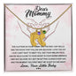 Dear Mommy I Can't Wait to Meet You Pregnancy Gift Engraved Name Baby Feet Pendant Necklace with Birthstone - Mallard Moon Gift Shop