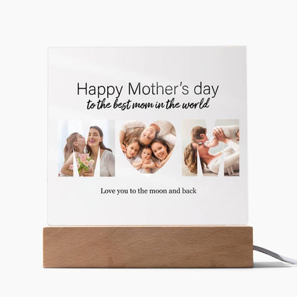 Custom MOM Photo Collage Acrylic Plaque Mother's Day Birthday Gift - Mallard Moon Gift Shop