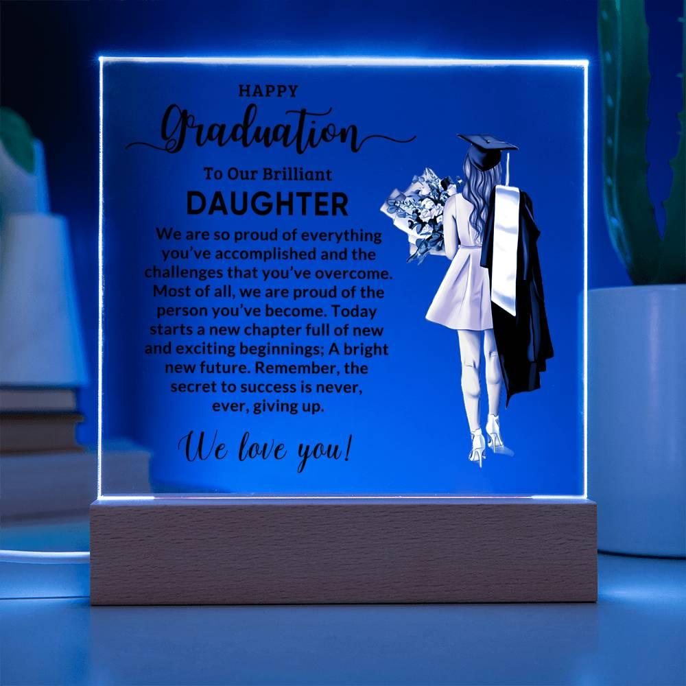 Daughter Personalized Graduation Keepsake Acrylic Plaque - Mallard Moon Gift Shop