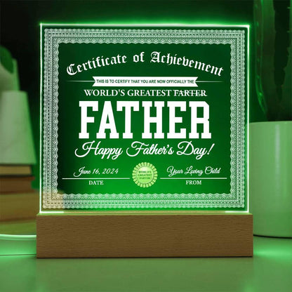 Dad Gift - World's Greatest Farter Funny Personalized Acrylic Plaque - Mallard Moon Gift Shop