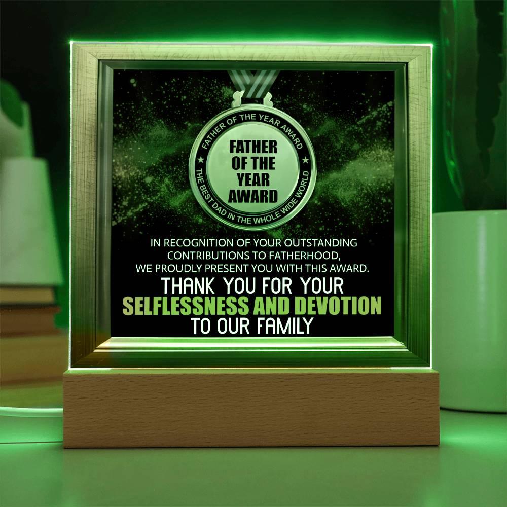Father of the Year Award Gift for Dad Acrylic Plaque - Mallard Moon Gift Shop