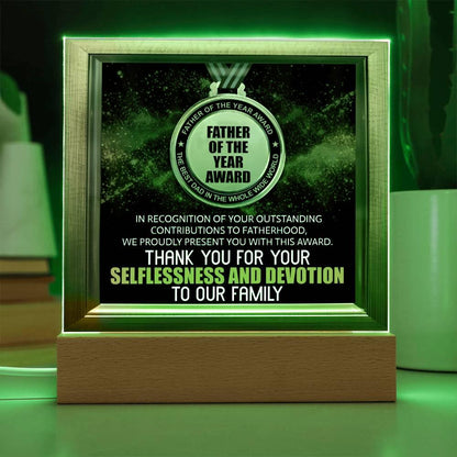 Father of the Year Award Gift for Dad Acrylic Plaque - Mallard Moon Gift Shop