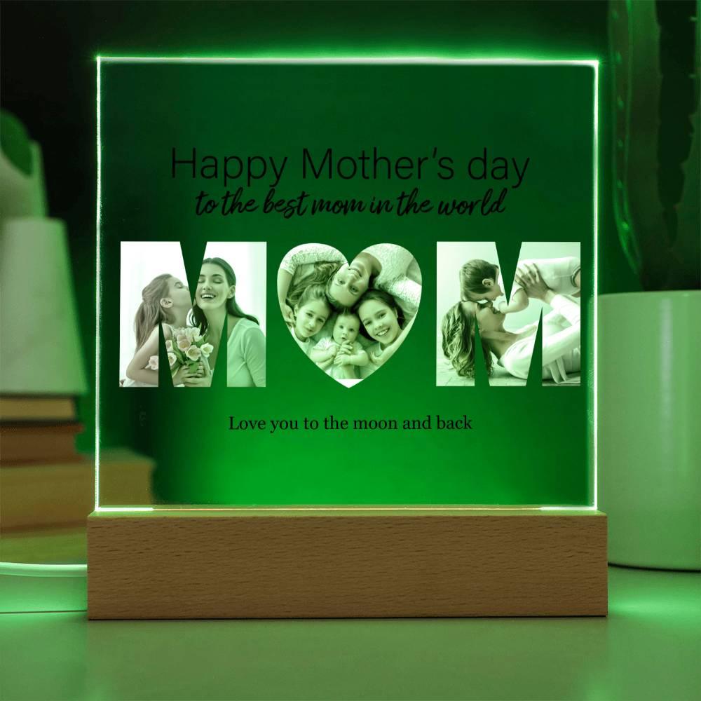 Custom MOM Photo Collage Acrylic Plaque Mother's Day Birthday Gift - Mallard Moon Gift Shop
