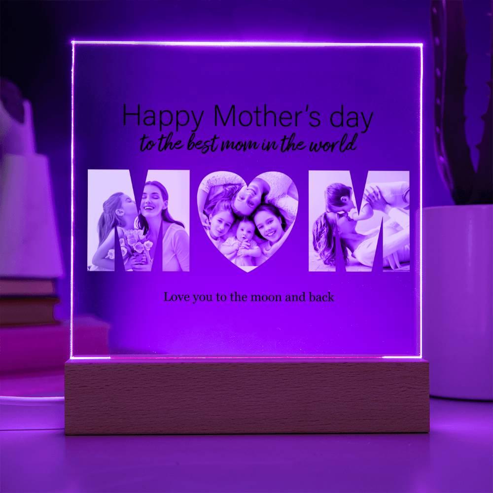 Custom MOM Photo Collage Acrylic Plaque Mother's Day Birthday Gift - Mallard Moon Gift Shop