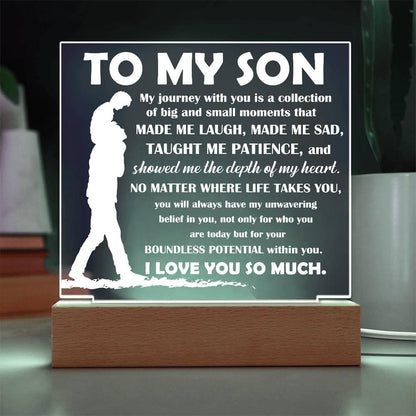 To My Son Inspirational Acrylic Plaque My Journey with You - Mallard Moon Gift Shop
