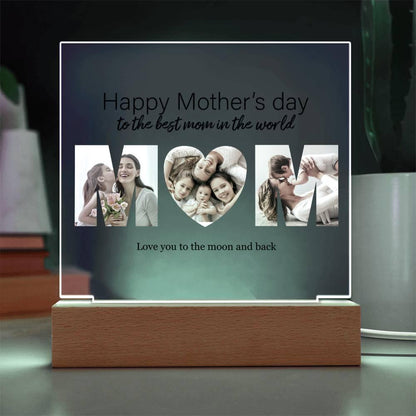 Custom MOM Photo Collage Acrylic Plaque Mother's Day Birthday Gift - Mallard Moon Gift Shop
