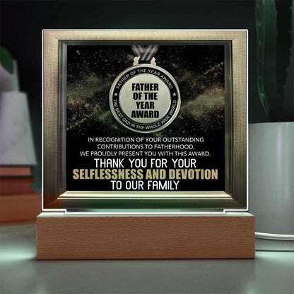 Father of the Year Award Gift for Dad Acrylic Plaque - Mallard Moon Gift Shop