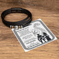 Husband Gift - I am Yours Until Valhalla Men's Braided Leather Bracelet - Mallard Moon Gift Shop