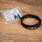 Husband Gift - I am Yours Until Valhalla Men's Braided Leather Bracelet - Mallard Moon Gift Shop
