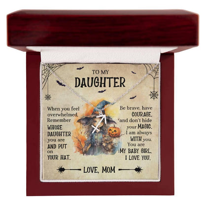 Daughter Halloween Inspired Zodiac Necklace - Put Your Hat On and Don't Hide Your Magic - Mallard Moon Gift Shop