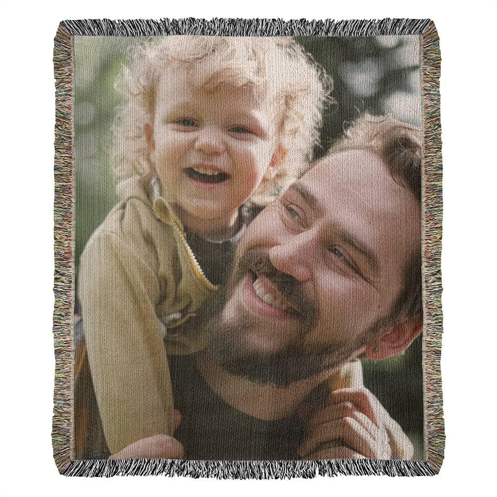 Gift for Dad, Mom, Grandparents - Personalized Photo Upload Heirloom Blanket - Mallard Moon Gift Shop