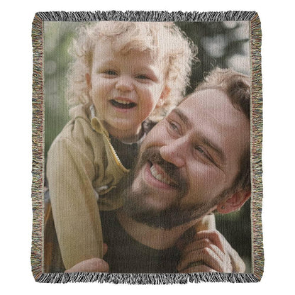 Gift for Dad, Mom, Grandparents - Personalized Photo Upload Heirloom Blanket - Mallard Moon Gift Shop
