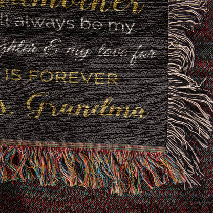 To My Granddaughter My Love Will Follow You Personalized Heirloom Woven Blanket - Mallard Moon Gift Shop