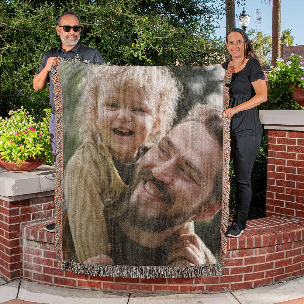 Gift for Dad, Mom, Grandparents - Personalized Photo Upload Heirloom Blanket - Mallard Moon Gift Shop