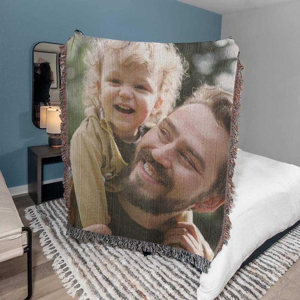 Gift for Dad, Mom, Grandparents - Personalized Photo Upload Heirloom Blanket - Mallard Moon Gift Shop