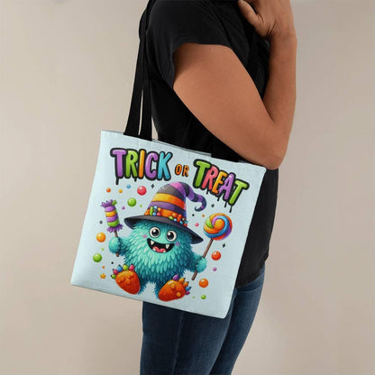 Trick or Treat Candy Monster Halloween Tote Bag - Mallard Moon Gift Shop