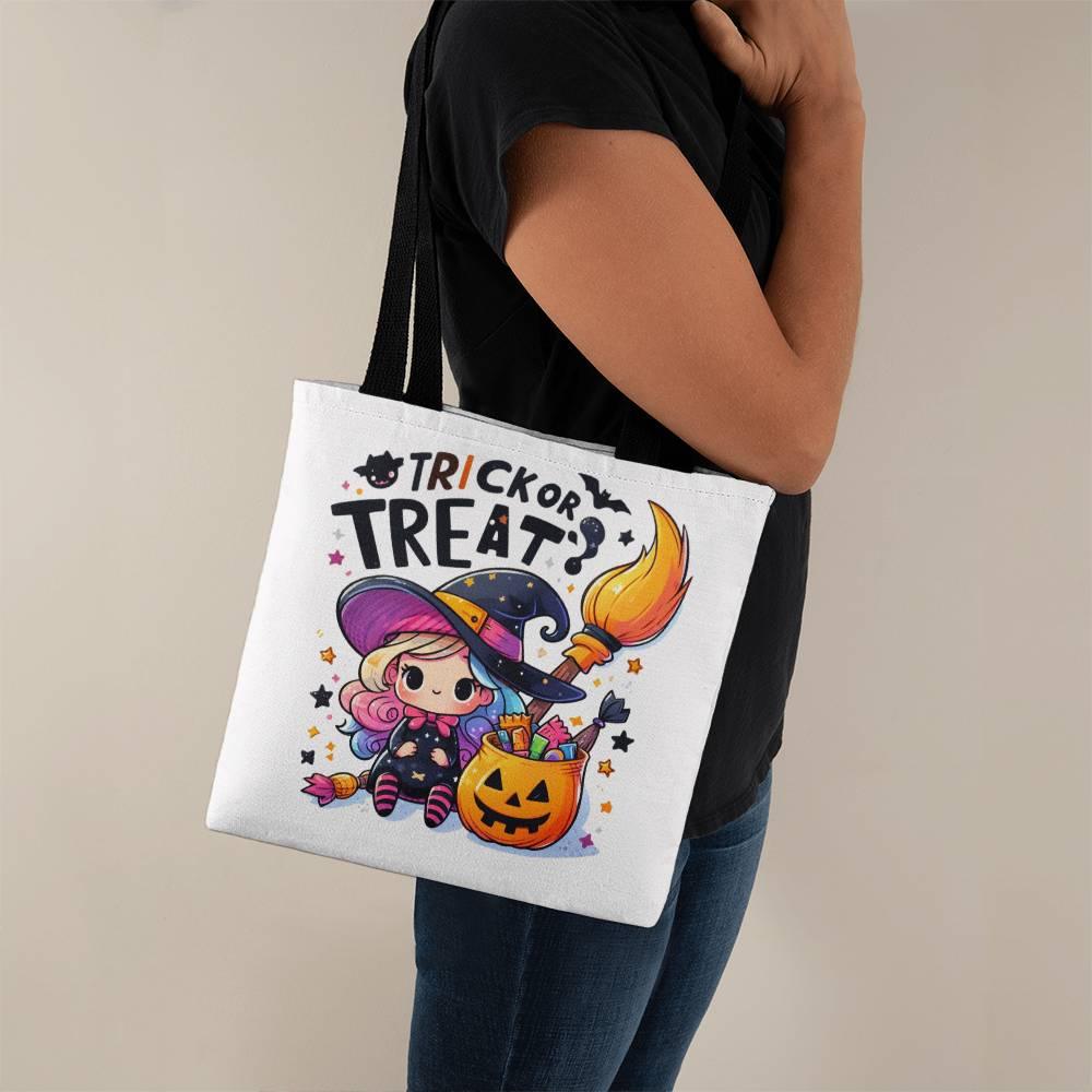 Trick or Treat Little Witch Halloween Tote Bag - Mallard Moon Gift Shop