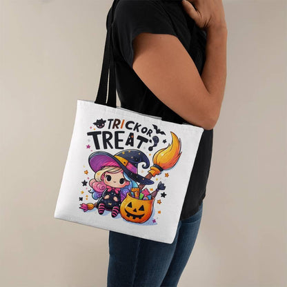Trick or Treat Little Witch Halloween Tote Bag - Mallard Moon Gift Shop
