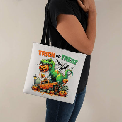 Halloween Dinosaur T-Rex Monster Trick or Treat Tote Bag - Mallard Moon Gift Shop