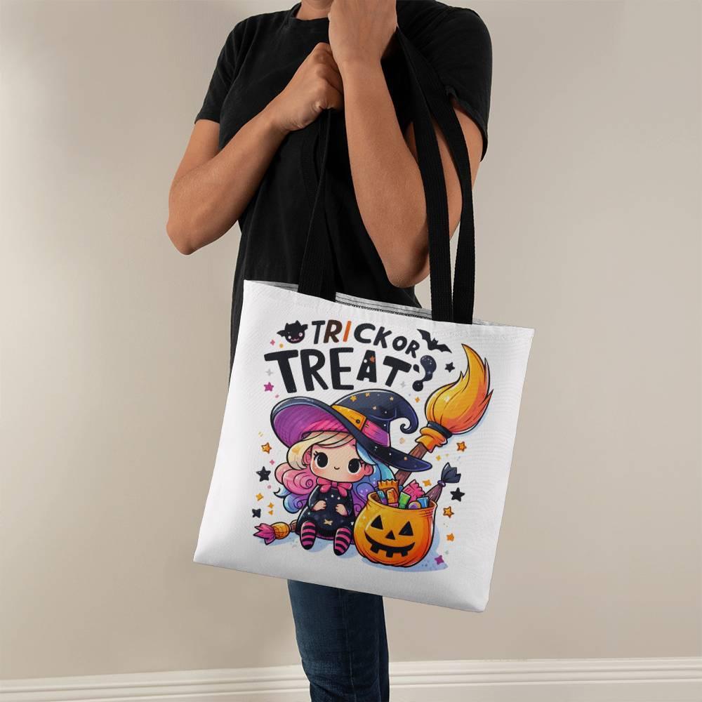 Trick or Treat Little Witch Halloween Tote Bag - Mallard Moon Gift Shop