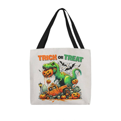 Halloween Dinosaur T-Rex Monster Trick or Treat Tote Bag - Mallard Moon Gift Shop