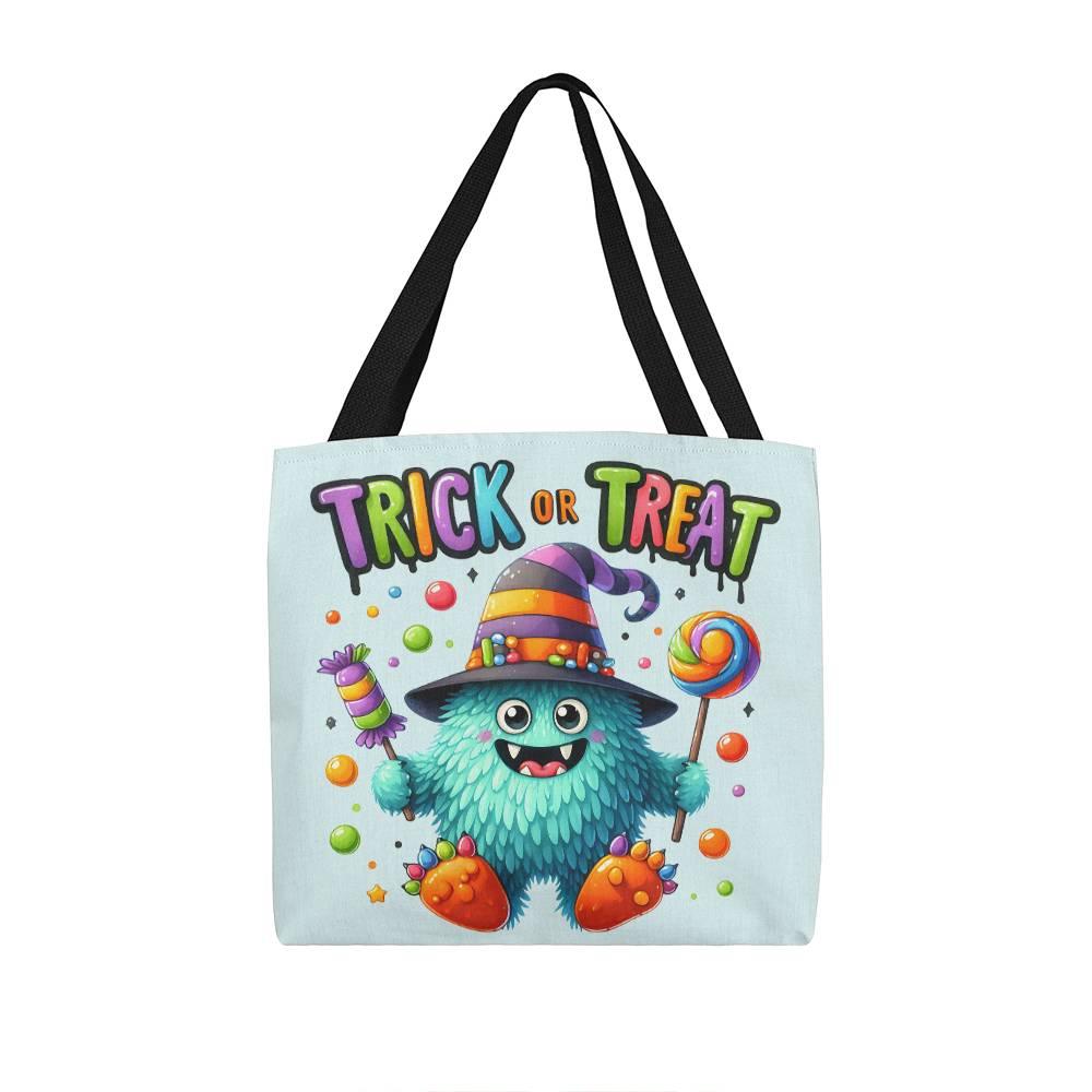 Trick or Treat Candy Monster Halloween Tote Bag - Mallard Moon Gift Shop