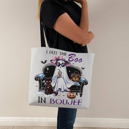 Halloween Tote Bag - I Put the Boo in the Boujee - Mallard Moon Gift Shop