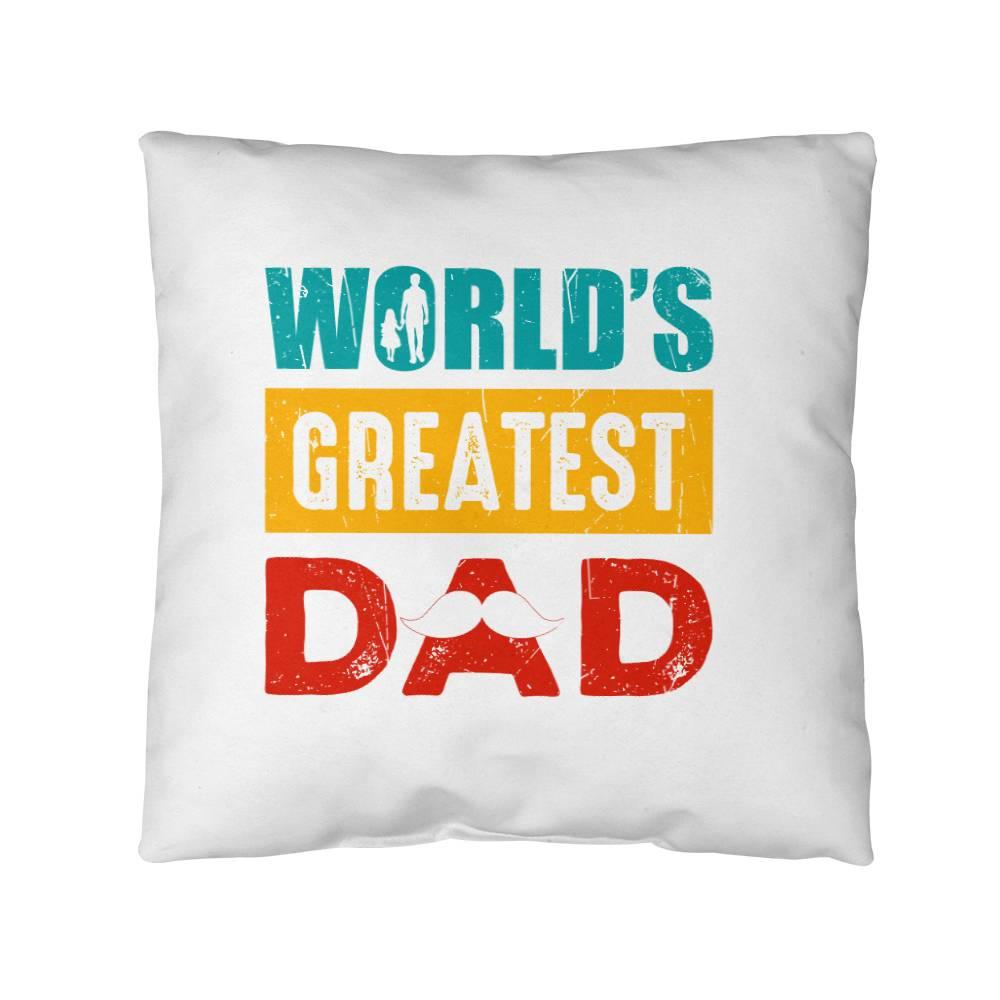 Gift for Dad World's Greatest Dad Indoor Outdoor Pillow - Mallard Moon Gift Shop