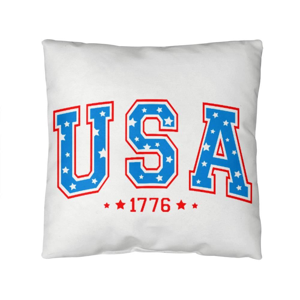 USA 1776 Patriotic Indoor-Outdoor Pillow - Mallard Moon Gift Shop