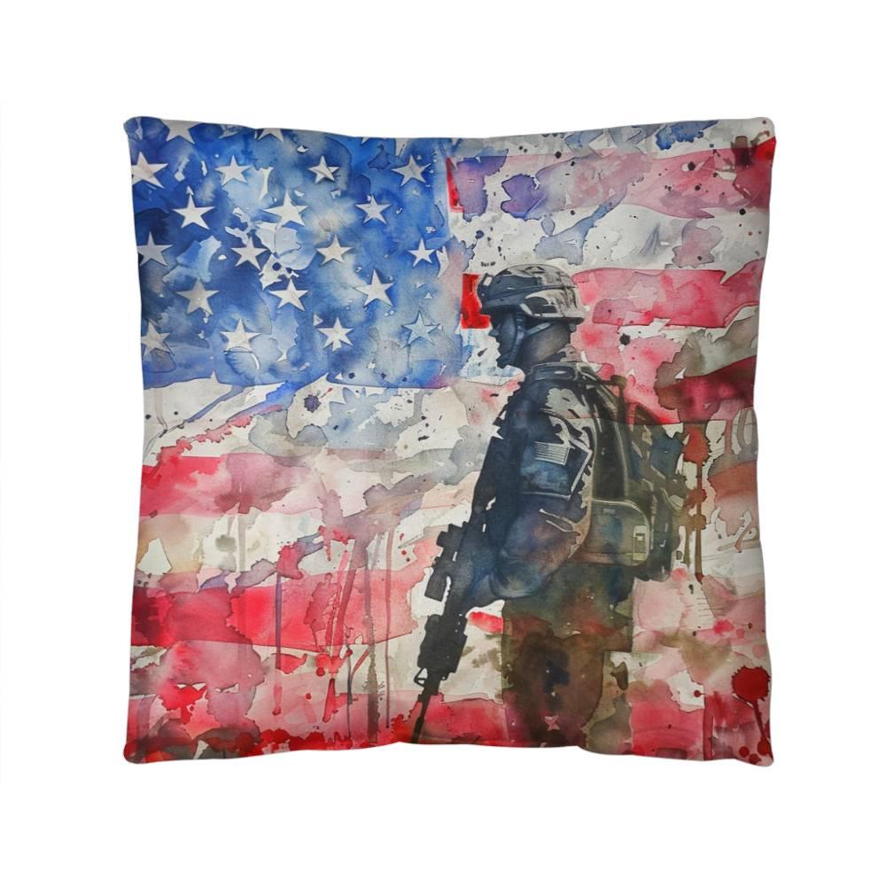 American Soldier Patriotic Indoor-Outdoor-Pillow Home Decor - Mallard Moon Gift Shop
