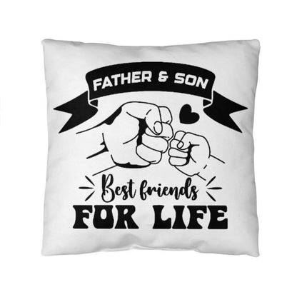 Father and Son Best Friends for Life Comfy Indoor-Outdoor Pillow - Mallard Moon Gift Shop