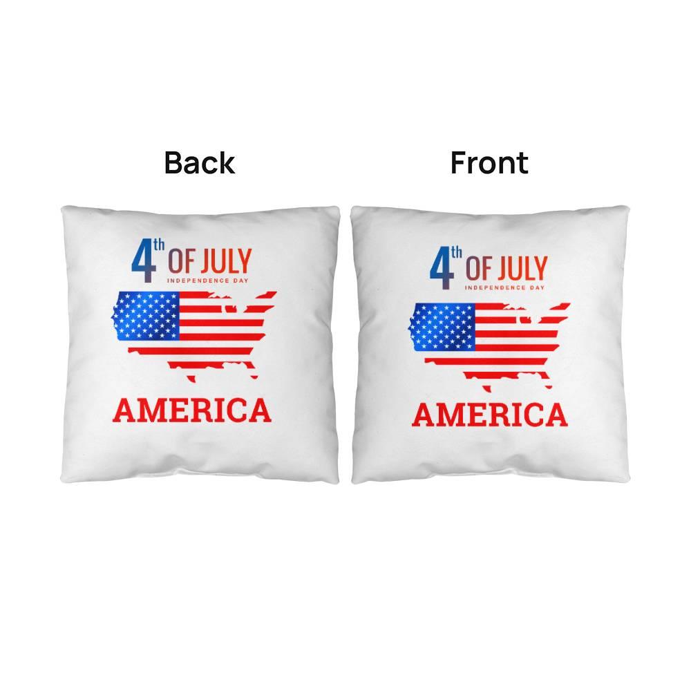 Fourth of July in America Comfy Indoor-Outdoor Pillow - Mallard Moon Gift Shop