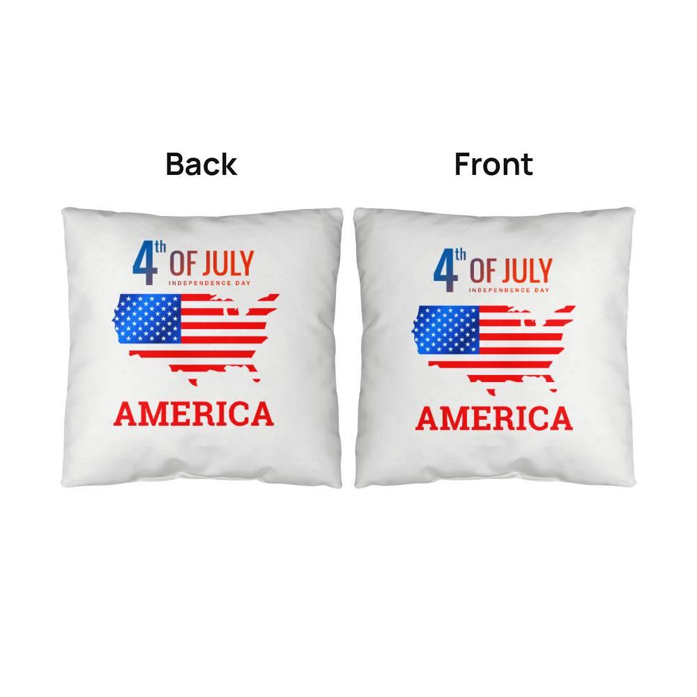 July 4th in America Patriotic Indoor-Outdoor Pillow - Mallard Moon Gift Shop