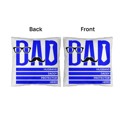 Dad Husband Daddy Protector Hero Comfy Indoor-Outdoor Pillow - Mallard Moon Gift Shop