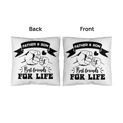 Father and Son Best Friends for Life Comfy Indoor-Outdoor Pillow - Mallard Moon Gift Shop