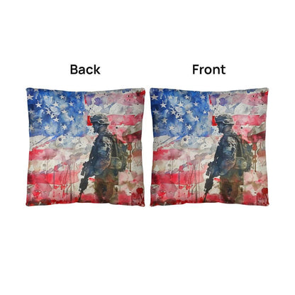 American Soldier Patriotic Indoor-Outdoor-Pillow Home Decor - Mallard Moon Gift Shop