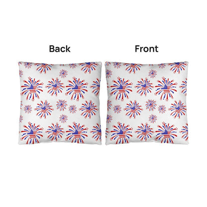 Star Red White and Blue Fireworks 4th of July Patriotic Indoor-Outdoor Pillow - Mallard Moon Gift Shop
