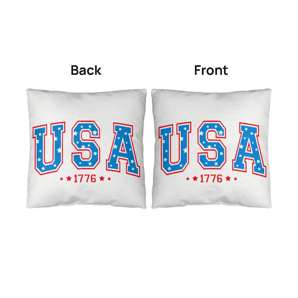 USA 1776 Patriotic Indoor-Outdoor Pillow - Mallard Moon Gift Shop