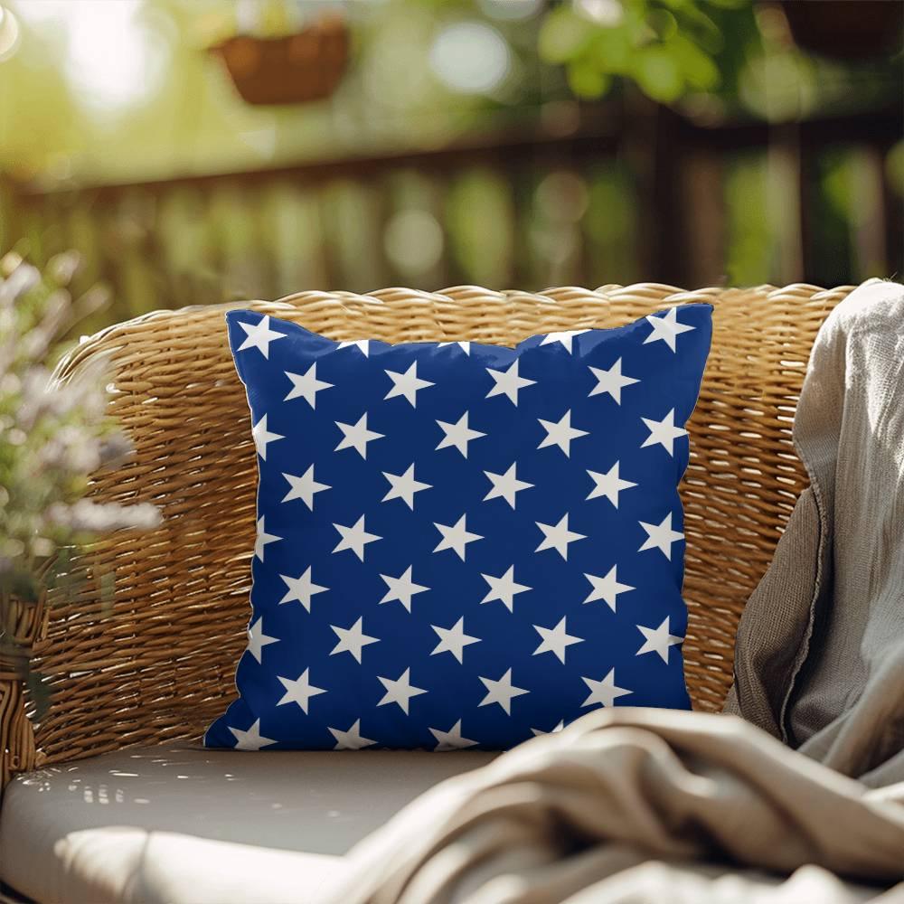 American Flag Stars and Stripes Patriotic Indoor-Outdoor Pillow - Mallard Moon Gift Shop