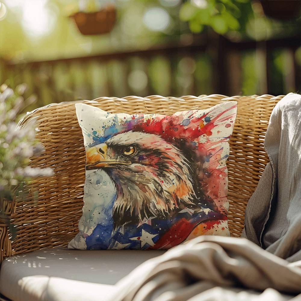 Patriotic Eagle Home Decor Indoor-Outdoor Pillow - Mallard Moon Gift Shop