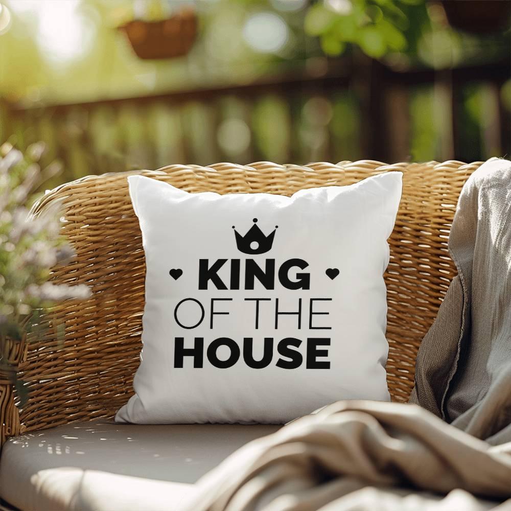 Dad King of the House Indoor Outdoor Pillow - Mallard Moon Gift Shop