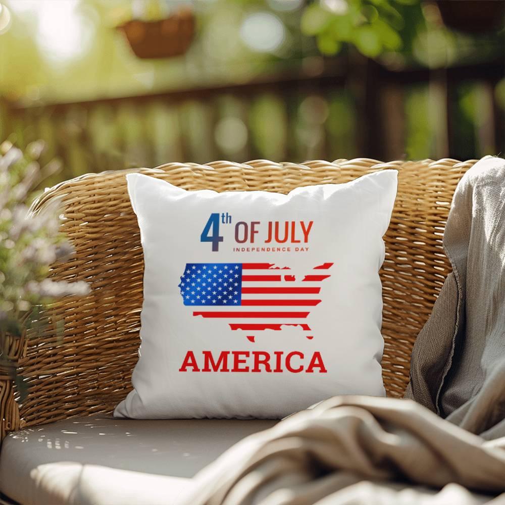 Fourth of July in America Comfy Indoor-Outdoor Pillow - Mallard Moon Gift Shop