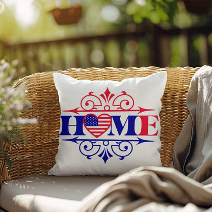 Home Patriotic Indoor-Outdoor Pillow - Mallard Moon Gift Shop